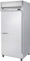 Beverage Air HFS1W-1S Solid Door Reach-In Freezer, Door Access Method, 7.8 Amps, Top Compressor Location, 34 Cubic Feet, Solid Door Type, 1/2 Horsepower, 1 Number of Doors, 1 Number of Sections, Swing Opening Style, 3 Shelves, 0°F Temperature, 115 Voltage,  2" foamed-in-place polyurethane insulation, 6" heavy-duty casters, including two with brakes, 78.5" H x 35" W x 32" D Dimensions, 60" H x 31" W x 28" D Interior Dimensions (HFS1W1S HFS1W-1S HFS1W 1S) 