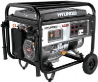 Hyundai HHD6250 Home Power Series Portable Generator, 6250W Peak Power, 5500W Running Power, Electric/Manual Recoil Start, 28 Litres Fuel Capacity, 9 Hours Running Time, Noise Level 84dB, Four 120V AC outlets, One 120/240V twist-lock outlet for appliances, Fuel efficient 4-stroke HX337 OHV 11HP engine, Big power for demanding output needs (HHD-6250 HHD 6250 HH-D6250) 