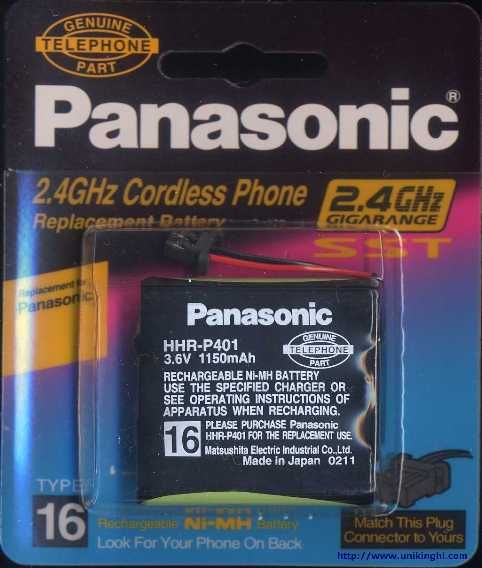 Panasonic HHR-P401A/1B Phone Battery, NiMH Nickel Metal Hydride, 1150 mAh Capacity, 3.6V Voltage, Fits KX-TG2500 KX-TG2396 KX-TG2396B KX-TG2397 KX-TG2397B KX-TG2400 KX-TG2400B KX-TG2405 KX-TG2405B KX-TG2500B KX-TG2550B KX-TG2570B KX-TG2570F KX-TG2570S KX-TG2575 (HHR-P401A HHR P401A HHRP401A)