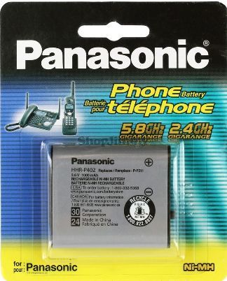 Panasonic HHR-P402A Replacement Cordless Telephone Battery; For select Panasonic Cordless Telephones; TYPE 30/24; 2.4GHz / 5.8GHz GigaRange; Ni-MH Rechargeable Battery, 3.6V, 1000mAh; UPC 073096401006 (HHRP402A HHR P402A HHRP-402A)