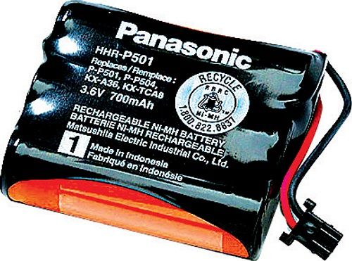 Panasonic HHR-P501A Replacement Battery For use with KX-TA38, FPC161/165/166, KX-T800, T3800-T38xx Series, T3900, TC9xx Series, TC14xx SeriesTC15xx Series, TC1696, TC17xx Series, TC18xx Series, TC9568XB, TCM9xx Series, TCL100B, Fits IBM, NorthwesternBell, SONY and Uniden Cordless Phones; Type 1, Ni-MH, 3.6V, 700mAh; UPC 073096401051 (HHRP501A HHR P501A)