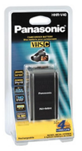 Panasonic HHR-V40A/1B Battery Pack (up to 4 hrs.) for VHS-C Palmcorder Camcorders, Replaces P-V215A/1B (HHRV40A1B HHR-V40A-1B HHR V40A 1B)