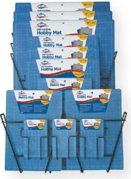 Alvin HM050D Series HM Self-Healing Hobby Mat Display; Contents 33 assorted mats up to 18
