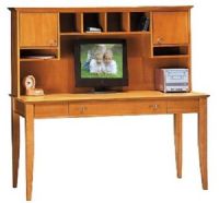 Bush HM05224-03 Desk and Hutch, Napa Collection, Finished In Light Cherry Finished Veneer, Combines nicely with HM05282-3 and WL05265-03 (HM0522403 HM-0522403 HM05224) 