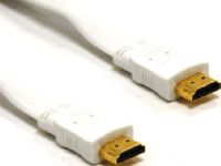 Bytecc HMF2-MW High Speed HDMI Male to Male 6-Feet Length White Cable, Retail Pack, Transfer rate up to 10.2Gbit/s, Supports all resolutions up to 1440P, Provides an interface between any audio/video source, such as a set-top box, DVD player, or A/V receiver and an audio and/or video monitor, such as a digital television (DTV), over a single cable (HMF2MW HMF2 MW HM-FMW) 
