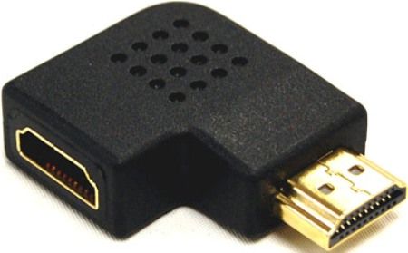 Bytecc HMSAVERR HDMI Saver Male to Female Vertical Left 90 Degrees, Alleviate stress on your HDMI Port, Change HDMI port 90 degrees to accommodate tight spaces, For connecting devices from a source 90 Degrees Left to another connection, Support 3D - defines input/output protocols for major 3D video formats, paving the way for true 3D gaming and 3D home theatre applications, UPC 837281104703 (HM-SAVERR HM SAVERR)