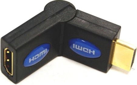 Bytecc HMSAVERS HDMI Saver Male to Female, Adjustable up to 270 Degrees, Converts any HDMI connection male connector into female (Vice versa), Connector can swivel on either up or down providing angled connection, Supports 480p/720p/1080i/1080p, resolution up to 1920x1200 at 60Hz and HDCP compliant, UPC 837281104680 (HM-SAVERS HM SAVERS)