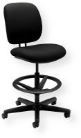 HON H5905.H.CU10.T ComforTask Stool, Black; Compact Scale; Polyester Fabric; Molded Polymer Seat and Back; Adjustable Footring; Back Height Adjustable; 360-degree Swivel; Can Support up to 300 lb; Easy to Assemble; Armless; 5  Casters; Lumbar Support; Overall Dimensions (DxHxW): 30" x 49.75" x 26.75"; Weight 34 lb (HONH5905HCU10T HON-H5905HCU10T H5905HCU10T H5905-H-CU10-T HON-H5905-H-CU10-T) 