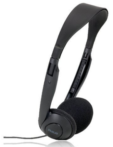 RCA HP335R Adjustable on-ear Headphones, Secure fit from adjustable over-the-head band, Comfortable wear from lightweight design, Limited lifetime warranty, UPC 079000325765 (HP335R HP335R)