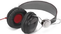 RCA HP5042 Ampz Full-size Headphones, Powerful sound from 40mm driver, Adjustable headband for comfortable wear, Sensitivity 105dB, Frequency response 20Hz - 20kHz, Extra-long, single-sided 6-foot cord, Nickel-plated 3.5mm plug, UPC 044476085581 (HP-5042 HP 5042) 