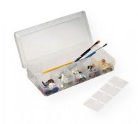Heritage Arts HPB1005 Small Organizer Box; Translucent plastic organizer box offers a clear view of what is inside; The box is divided into two 9.5" long compartments and includes eight tabs to customize the inside by further dividing it into as many as 10 compartments; Features a hinged snap-shut lid; Overall measurements: 10.25" x 4.5" x 1.5"; Shipping Weight 0.4 lb; UPC 088354802693 (HERITAGEARTSHPB1005 HERITAGEARTS-HPB1005 HERITAGEARTS/HPB1005 HERITAGE/ARTS/HPB1005 ARTWORK OFFICE) 