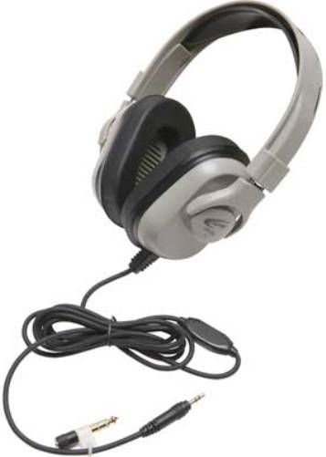 Califone HPK-1040 Titanium Series Headphone, First washable headphone for easy cleaning, Softer, more comfortable ear cushions, Comfort strap for longer wearability, Adjustable headstrap rugged enough for daily classroom use, 3.5mm plug with 1/4