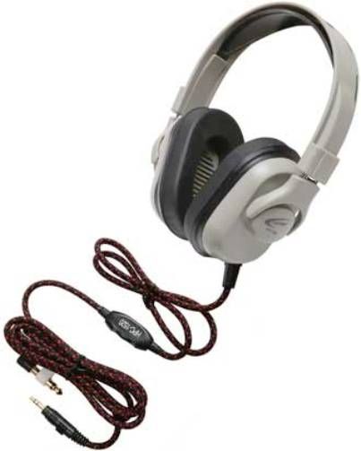 Califone HPK-1540 Titanium Series Headphones with Guaranteed for Life cord, First washable headphone for easy cleaning, Softer, more comfortable ear cushions, Comfort strap for longer wearability, Adjustable headstrap rugged enough for daily classroom use, 3.5mm plug with 1/4