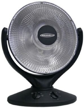 Soleus Air HR08-R9-21 Air Heater 12'', Instant heat, Motorized oscillation, Silent operation, Automatic shut-off if tipped, Over-heat auto off, Two heat settings; 30, 60, 90, 120 minute timer options; Heat-resistant, non-flammable surface; Usable in your Bedroom or Office, UPC 840505100672 (HR08R921 HR08-R9-21 HR08 R9 21 HR08R9 21)