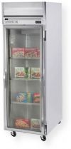 Beverage Air HR1-1G Glass Door Reach-In Refrigerator, 5.8 Amps, Top Compressor Location, 24 Cubic Feet, Glass Door Type, 1/3 Horsepower, 1 Number of Doors, 1 Number of Sections, Swing Opening Style, 3 Shelves, 36°F - 38°F Temperature,  6" heavy-duty casters, two with breaks, 78.5" H x 26" W x 32" D Dimensions, 60" H x 22" W x 28" D Interior Dimensions (HR11G HR1-1G HR1 1G) 