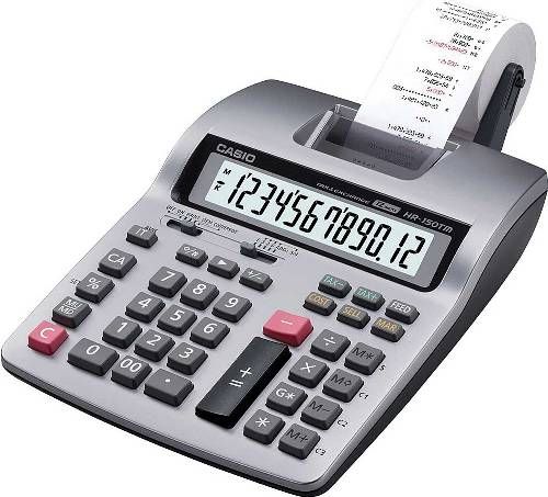 Casio HR-150TMPLUS Desktop Printing Calculator, Offers a big easy-to-read display, 12 Digits, 2-color printing (red & black), 2.4 Lines Per Second, Red & Black Printing, Right Shift Key, 3-digit comma marker, Item Counter, Independent Memory, Non-add, Cost/Sell/Margin, Tax Calculation, Exchange Calculation, Automatic Constants, UPC 079767174866 (HR150TMPLUS HR 150TMPLUS HR-150TM-PLUS)