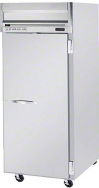 Beverage Air HR1W-1S Solid Door Reach-In Refrigerator, 5.8 Amps, Top Compressor Location, 34 Cubic Feet, Solid Door Type, 1/3 Horsepower, 60 Hz, 1 Number of Doors , 1 Number of Sections, Swing Opening Style, 1 Phase, Reach-In Refrigerator Type, 3 Shelves, 36F - 38F Temperature, 115 Voltage, 60