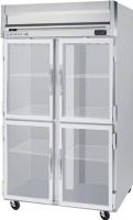 Beverage Air HRP2-1HG Half Glass Door Reach-In Refrigerator, 8.4 Amps, Top Compressor Location, 49 Cubic Feet, Glass Door Type, 1/3 Horsepower, 4 Number of Doors, 2 Number of Sections, Swing Opening Style, 6 Shelves, 6" heavy-duty casters, two with breaks, 36°F - 38°F Temperature, 78.5" H x 52" W x 32" D Dimensions, 60" H x 48" W x 28" D Interior Dimensions (HRP21HG HRP2-1HG HRP2 1HG) 