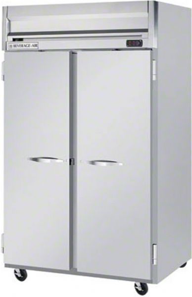Beverage Air HRP2-1S Solid Door Reach-In Refrigerator, 8.4 Amps, Top Compressor Location, 49 Cubic Feet, Solid Door Type, 1/3 Horsepower, 60 Hz., 2 Number of Doors, 2 Number of Sections, Swing Opening Style, 1 Phase, Reach-In Refrigerator Type, 6 Shelves, 115 Voltage, 36F - 38F Temperature, 60
