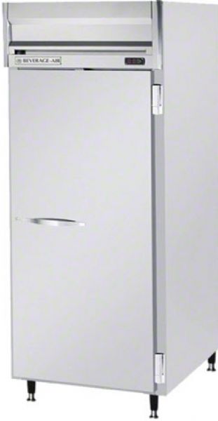 Beverage Air HRPS1W-1S Solid Door Reach-In Refrigerator, 5.8 Amps, Top Compressor Location, 34 Cubic Feet, Solid Door Type, 1/3 Horsepower, 60 Hz, 1 Number of Doors, 1 Number of Sections, Swing Opening Style, 1 Phase, Reach-In Refrigerator Type, 3 Shelves, 36F - 38F Temperature, 115 Voltage, 6