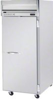 Beverage Air HRS1W-1S Solid Door Reach-In Refrigerator, 5.8 Amps, Top Compressor Location, 34 Cubic Feet, Glass Door Type, 1/3 Horsepower, 60 Hz, 1 Number of Doors, 1 Number of Sections, Swing Opening Style, 1 Phase, Reach-In Refrigerator Type, 3 Shelves, 36°F - 38°F Temperature, 115 Voltage, 6" heavy-duty casters, two with breaks, 60" H x 31" W x 28" D Interior Dimensions, 78.5" H x 35" W x 32" D Dimensions (HRS1W1S HRS1W-1S HRS1W 1S) 