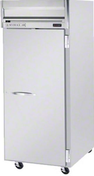 Beverage Air HRS1W-1S Solid Door Reach-In Refrigerator, 5.8 Amps, Top Compressor Location, 34 Cubic Feet, Glass Door Type, 1/3 Horsepower, 60 Hz, 1 Number of Doors, 1 Number of Sections, Swing Opening Style, 1 Phase, Reach-In Refrigerator Type, 3 Shelves, 36F - 38F Temperature, 115 Voltage, 6