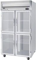 Beverage Air HRS2-1HG Half Glass Door Reach-In Refrigerator, 8.4 Amps, Top Compressor Location, 49 Cubic Feet, Glass Door Type, 1/3 Horsepower, 4 Number of Doors, 2 Number of Sections, Swing Opening Style, 6 Shelves, 36°F - 38°F Temperature, 6" heavy-duty casters, two with breaks, 78.5" H x 52" W x 32" D Dimensions, 60" H x 48" W x 28" D Interior Dimensions (HRS21HG HRS2-1HG HRS21HG) 