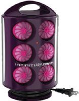 Conair HS63 Infiniti PRO Secret Curl, Pop-up hot rollers for seamless curls, 2 clipless roller sizes (3/4" and 1"), Silicone surface for radiant shine, Fast heat-up for quick styling, Ready dot, Handle for easy transportation, Cord wraps around base, UPC 074108315274 (HS-63 HS 63) 