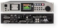 Tascam HS-8 8-Channel Solid-State Audio Recorder, 8-channel solid-state audio recorder, Records to Compact Flash media, 8-channel 96kHz/24-bit broadcast WAV file recording, 4-channel recording at 192kHz/24-bit resolution, 8-channel recording plus stereo mix track at 44.1/48k resolution, Internal stereo mixer (level/pan), BWF file format with iXML metadata, Multi-channel flash start, Color TFT touch panel interface, 5-second pre-record buffer, UPC 043774025725 (HS8 HS-8 H-S8) 