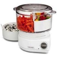 Black & Decker HS900 Flavor Scenter Steamer Plus, Built-in Flavor Scenter screen, Family-size 4-qt. (3.8 L) bowl, Divider to steam 2 foods at once, Steams fish easily, Wholesome cooking  no added fats/calories, 75-Minute timer with auto-off (HS-900 HS 900)