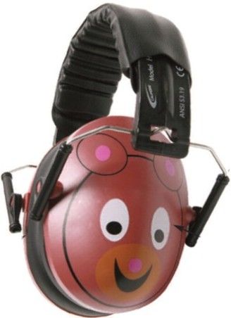 Califone HS-BE Hush Buddy Bear Motif Hearing Protector, Padded headstrap for extra comfort, Adjustable for a superior fit, Rugged ABS plastic earcups for extra durability, Specially designed earcups completely cover childrens ears for maximum protection from ambient noises, UPC 610356830932 (HSBE HS BE)