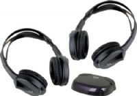Boss Audio HSIR Two Infrared Cordless Headphones with Infrared Transmitter, Black, Great for connecting to overhead monitors or headrest monitors, Allows the wireless transmitting of audio with compatible IR systems, Padded ear cups for comfort, Designed for use in cars, trucks, motorhomes, and other vehicles with 12V video, UPC 791489310208 (HS-IR HS IR) 