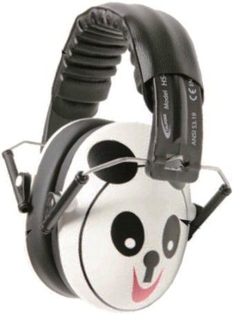 Califone HS-PA Hush Buddy Panda Motif Hearing Protector, Padded headstrap for extra comfort, Adjustable for a superior fit, Rugged ABS plastic earcups for extra durability, Specially designed earcups completely cover childrens ears for maximum protection from ambient noises, UPC 610356830949 (HSPA HS PA)