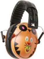 Califone HS-TI Hush Buddy Tiger Motif Hearing Protector, Padded headstrap for extra comfort, Adjustable for a superior fit, Rugged ABS plastic earcups for extra durability, Specially designed earcups completely cover children’s ears for maximum protection from ambient noises, UPC 610356830956 (HSTI HS TI) 