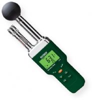 Extech HT200 Heat Stress Wet Bulb Globe Temperature Meter; Meter accurately determines the Heat Stress level by factoring a combination of humidity, temperature, air movement, and direct solar radiation; Black Globe Temperature monitors the effects of direct solar radiation on an exposed surface; WBGT high low alarm settings; UPC 793950112007 (HT200 HT-200 TEMPERATURE-HT200 EXTECHHT200 EXTECH-HT200 EXTECH-HT-200) 