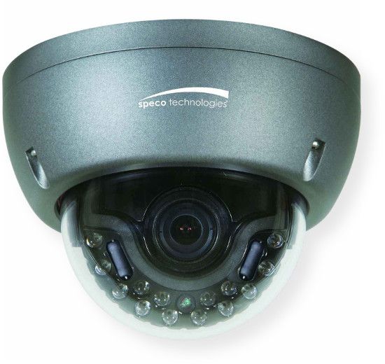 Speco Technologies HT5943T 3 MP HD TVI IR Dome Camera; Gray; Supports up to 3MP 18fps; Intense IR function  no saturation, IR intensity adapts to subject to provide vivid image; True day/night operation mechanical IR cut filter; 3 axis lens mount; Chameleon Cover snaps on and can be painted to match any dcor!2; UPC 030519021982 (HT5943T HT-5943T HT5943TCAMERA HT5943T-CAMERA  HT5943TSPECOTECHNOLOGIES HT5943T-SPECOTECHNOLOGIES) 