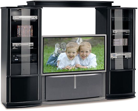 Bush HT64799 PTV Wall Entertainment Center, Contours Collection, Galaxy Finished, Sized for Projection TVs up to 65