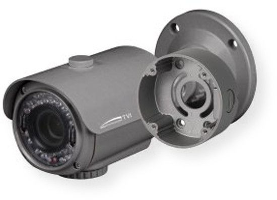 Speco Technologies HT7040T Indoor Outdoor Bullet Camera; Gray; 2.8 12mm auto iris varifocal lens; Full HD resolution over coax (HD-TVI); Supports up to Full HD 1080p @ 30fps; True WDR operation; Intense IR function  no saturation, IR intensity adapts to subject to provide vivid image; True day/night operation  mechanical IR cut filter;  UPC 030519005036 (HT7040T HT-7040T HT7040TCAMERA HT7040T-CAMERA HT7040TSPECOTECHNOLOGIES HT7040T-SPECOTECHNOLOGIES)  