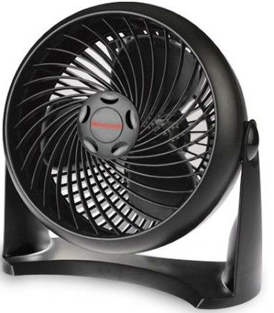 Honeywell HT-900 TurboForce Air Circulator Fan, Black, TurboForce power for intense cooling or use as air circulator for energy savings, 25% quieter than comparable fans, 3 speeds & up to 90 degree pivot head, Comes with a removable grille for easy cleaning and a wall mount option (HT900 HT 900)