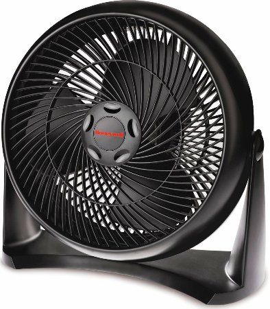 Honeywell HT-908 Whole Room Air Circulator Fan, TurboForce power for intense cooling or whole room air circulation, 30% quieter than comparable fans, 3 speeds & up to 90 degree pivot head, Removable grille for easy cleaning (HT908 HT 908)