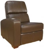 Bell'O HTS101BN Home Theather Seating Left Arm Reclining Chair, Brown Leather, Ergonomic headrest puts eyes at optimum viewing position, Elegant and unique seat back construction looks great even from behind, Discreetly hidden finger tip controlled recline lever, Compact, quiet and smooth Zero Wall Reclining mechanism from Leggett & Platt, UPC 748249101019 (HTS-101BN HTS 101BN HTS101 HTS101-BN BELLO) 