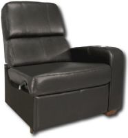 Bell'O HTS102BK Home Theather Seating Right Arm Reclining Chair, Black Leather, Ergonomic headrest puts eyes at optimum viewing position, Elegant and unique seat back construction looks great even from behind, Discreetly hidden finger tip controlled recline lever, Compact, quiet and smooth Zero Wall Reclining mechanism from Leggett & Platt, UPC 748249001029 (HTS-102BK HTS 102BK HTS102 HTS102-BK BELLO) 