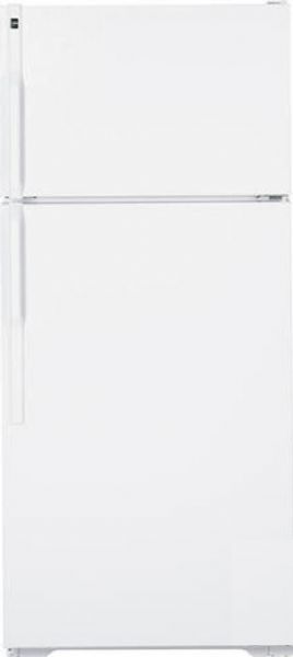 Hotpoint HTS17CBTWW Top-Freezer Refrigerator, 16.6 cu ft Total Capacity, 12.54 cu ft Fresh Food Capacity, 4.1 cu ft Freezer Capacity, 19.2 sq ft Shelf Area, Frost Free Defrost Type, Upfront Temperature Controls Control Type, 2 Wire Fresh Food Cabinet Shelves, 2 Full-Width Adjustable Crispers Fresh Food Cabinet Shelf Features, 2 Full-Width with Gallon Storage Fresh Food Door Shelves, White Color ( HTS17CBT-WW HTS17CBT WW HTS17CBT HTS-17CBT HTS 17CBT)