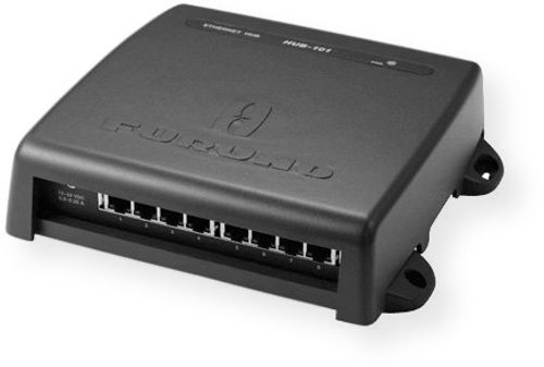 Furuno HUB101 Dedicated Interswitch Hub for NavNet 3D, NavNet 3D is built on an Ethernet network, allowing you to add as few or as many components as you desire along with up to ten displays to create your perfect navigational suite; The HUB101 is the center of your navigational network, connecting all of your displays and components together, UPC 611679313539 (HUB101 HUB-101)