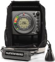 Humminbird 407040-1 Model ICE-55 Ice Fishing Flasher, Portable Bag Size 9.25"W x 11.25"H x 10"D, Selectable Dual Frequency, Standard Sonar Coverage 19° & 9° @ -3db, Standard Sonar Frequency 240 or 455 kHz, 200 ft Depth Capability, 300 Watts Power Output RMS, 2400 Watts Power Output Peak to Peak, UPC 082324032110 (HUMMINBIRD4070401 4070401 40704-01 4070-401 407-0401 ICE55 ICE 55) 