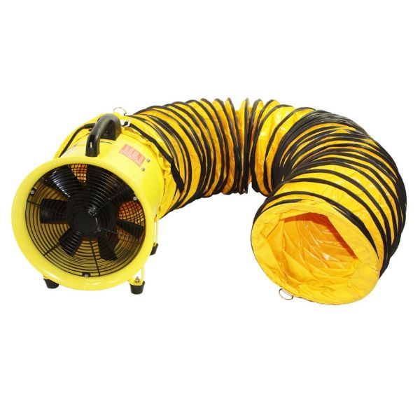 MaxxAir HVHF 08COMBO Confined Space Ventilator and Polyvinyl Hose, 8