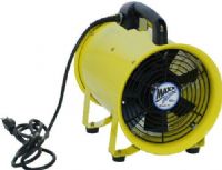 MaxxAir HVHF 08FAN Heavy Duty 8" Cylinder 900 CFM Blower Fan, Provides directional airflow to limited access areas, 900 CFM, 2-speed 120V enclosed motor, For outdoor use with GFCI outlet, Heavy duty yellow coated steel construction, 6' power cord, UPC 047242061154 (HVHF 08FAN HVHF-08FAN HVHF08FAN) 