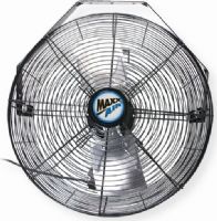 Ventamatic MaxxAir HVWM 18CD High Velocity Wall Mount Fan, 2-Blade 18" Black Color; Totally enclosed 3-speed motor; Dial switch speed selection; Rugged hanging bar; Fan head tilts 180 degrees; Powder-coated steel construction; OSHA compliant grilles; 7.5 ft grounded 3-prong power cord; UPC 047242950403 (HVWM18CD HVWM18-CD HVWM-18CD VENTAMATIC-HVWM18CD VENTAMATIC-HVWM 18CD BLK MAXXAIR) 