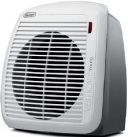 DeLonghi HVY1030 SafeHeat Fan Heater, Gray/White, 1500W Max. Heating Power, Safety Thermal Cut-Off, Dual Heat Flow Setting, Adjustable Thermostat, Anti-frost Function, Pilot Light, Drip Protection, Built-In Handle and Wide Solid Base, Extra-Quiet Operation, Dimensions 9.75” W x 7” D x 10.5” H, UPC 044387103008 (HVY-1030 HVY 1030 HV-Y1030) 