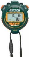 Extech HW30 HeatWatch Humidity/Temperature Stopwatch, Programmable heat index alarm, Displays temperature, humidity, and heat index, Calendar mode displays day, date and time, Stopwatch/chronograph mode with1/100 second resolution, Fastest/Slowest/Average Lap recall, 99 lap counter with 30 lap/split memory, UPC 793950365304 (HW-30 HW 30) 